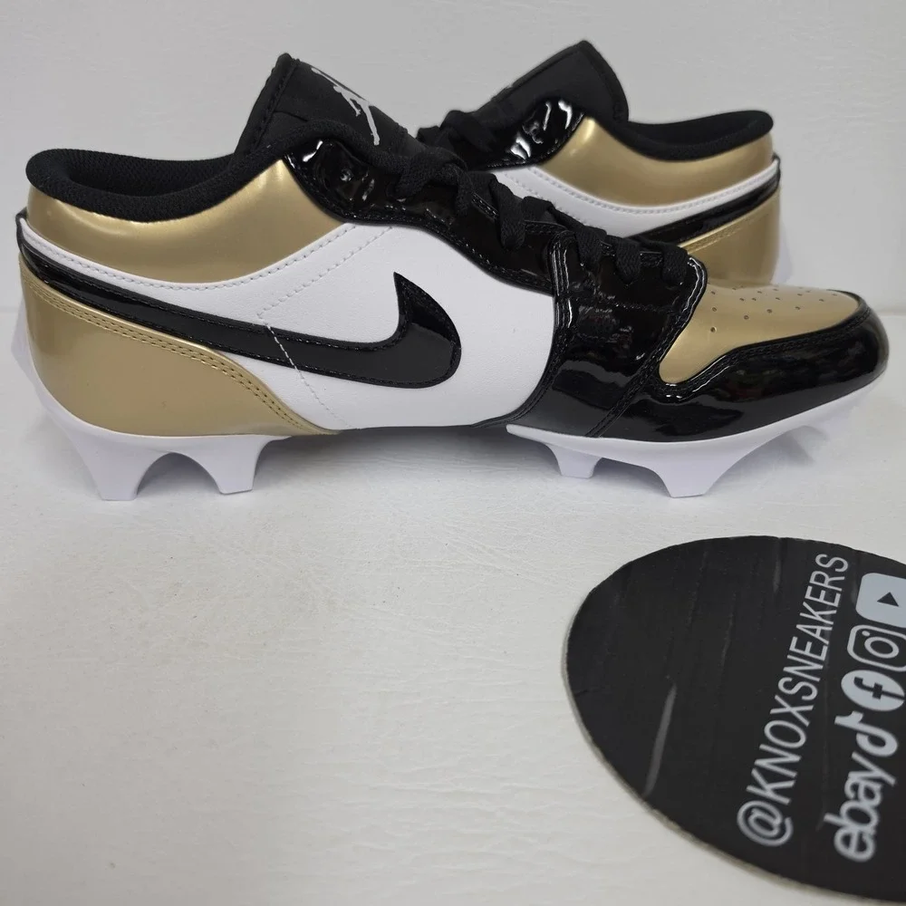 Nike Jordan 1 Low TD Metallic Gold Black  White FJ6245 701 Men's Size 13